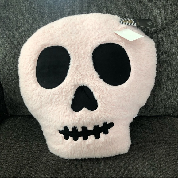 Gramercy Studio Other - LAST DAY! Gramercy Studio Skull Halloween Pillow Pale PINK Head Shape Tiktok